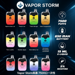 Vapor Storm風暴電子煙一次性拋棄式7500口（5%）